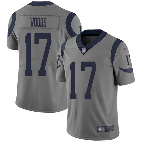 Los Angeles Rams Limited Gray Men Robert Woods Jersey NFL Football #17 Inverted Legend